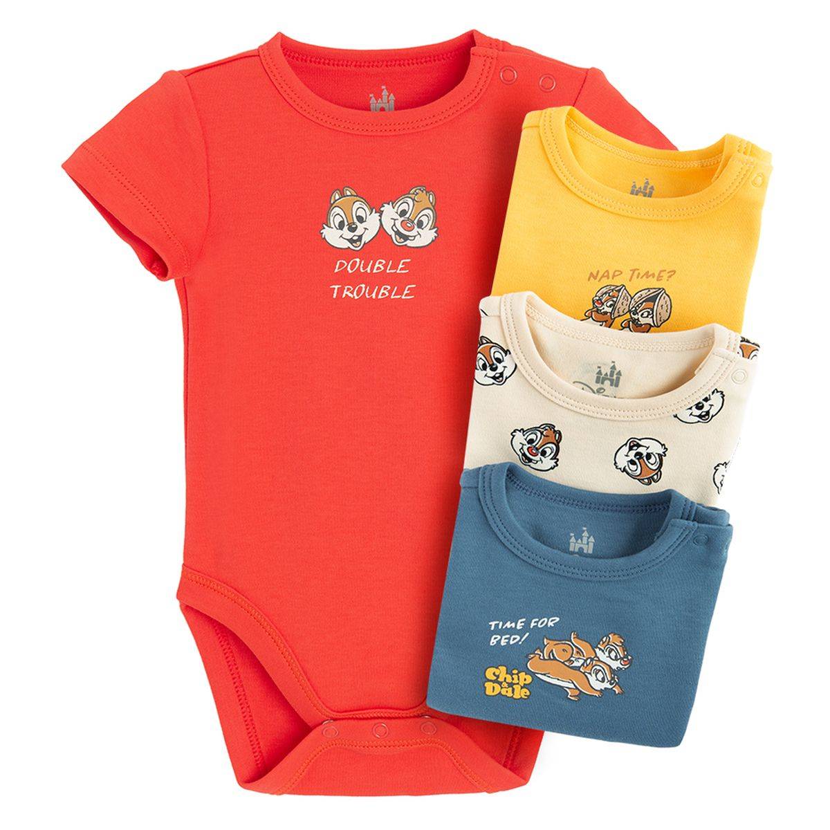 Cool Club perilo bodi 4 kosi KR LCB2801883-00 CHIP & DALE F Večbarvno 98
