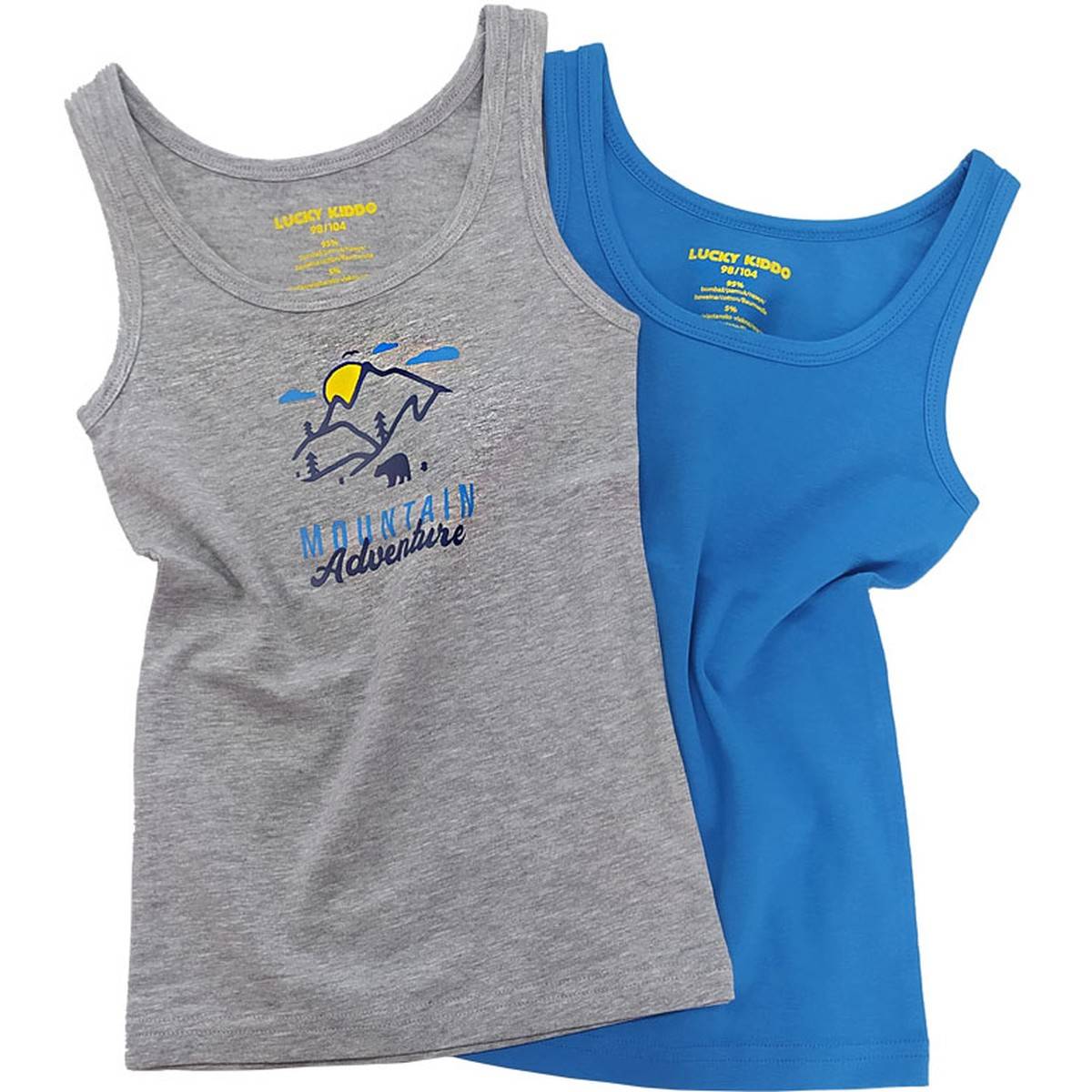 Lucky Kiddo spodnja majica 2 kosa LK- BT 2 A 2_21 F Siva 86