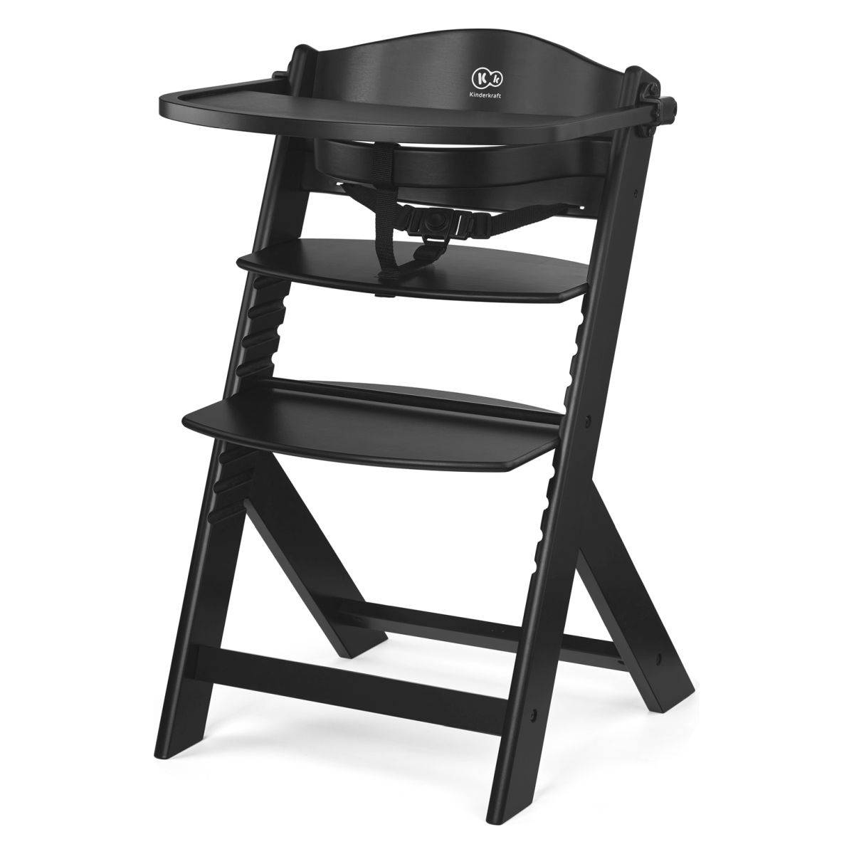 Kinderkraft stol za hranjenje Enock black