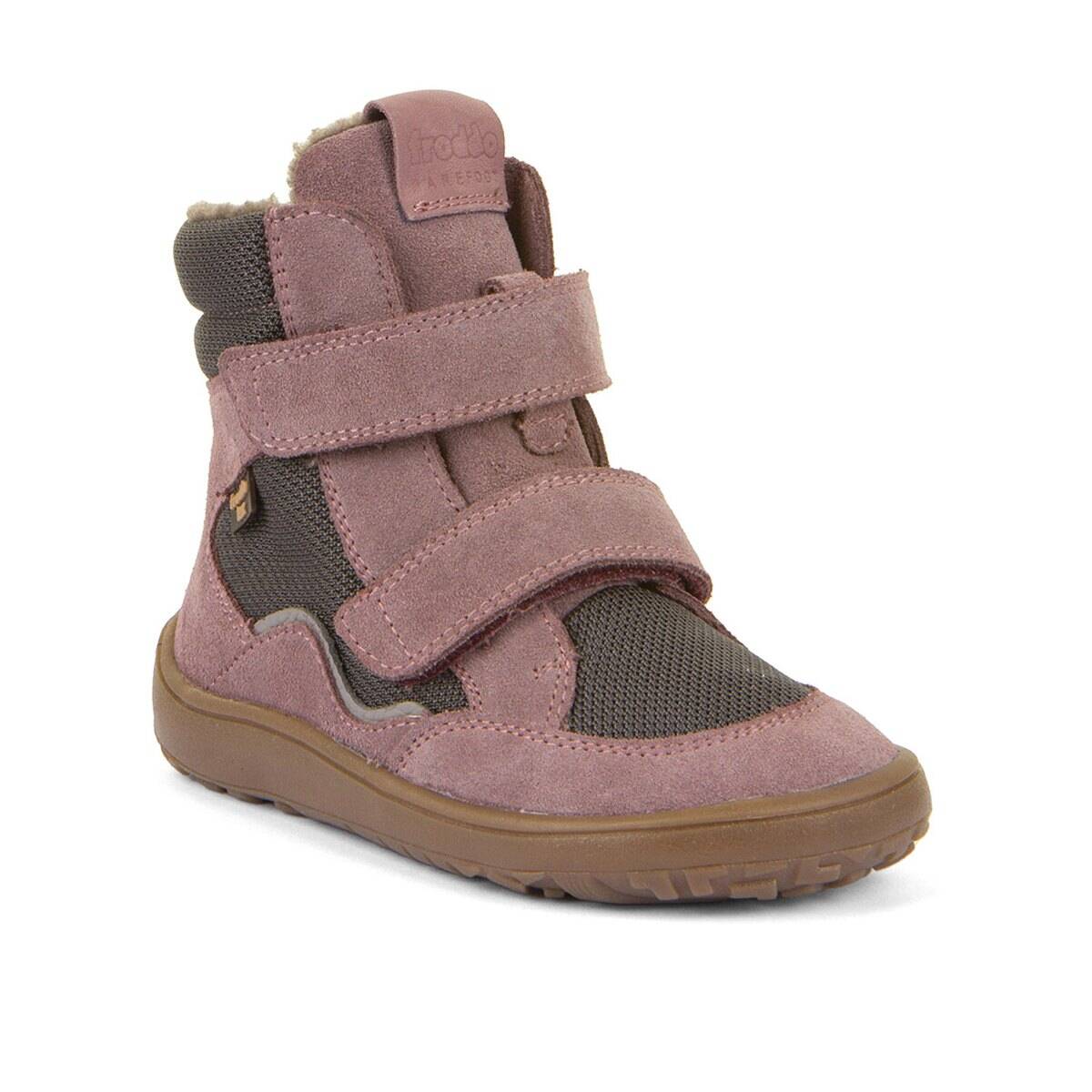 Froddo škornji G3160247 BAREFOOT TEX WINTER podloženi D grey/pink 24