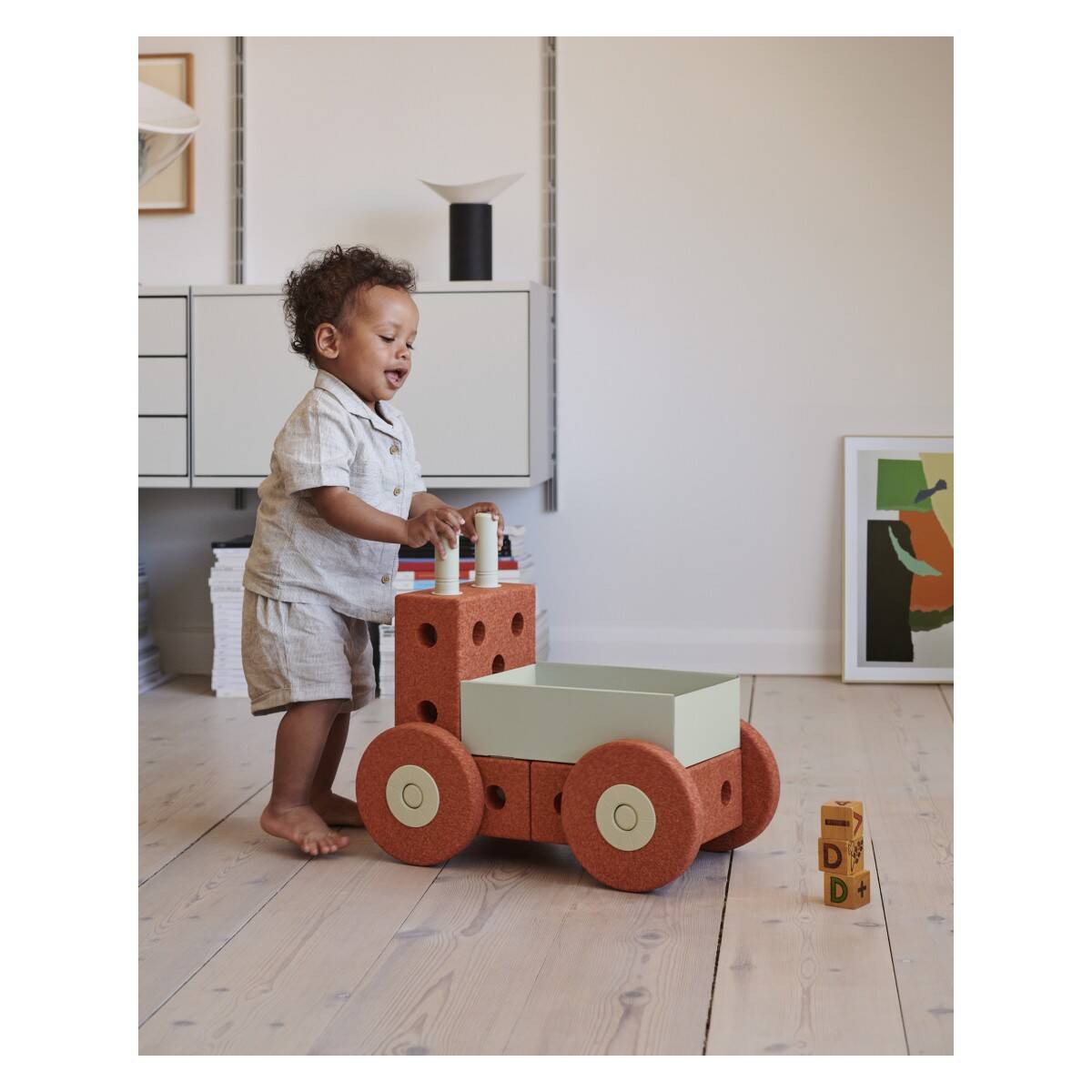 MODU 3-u-1 Baby Walker, Burnt Orange / Dusty Green