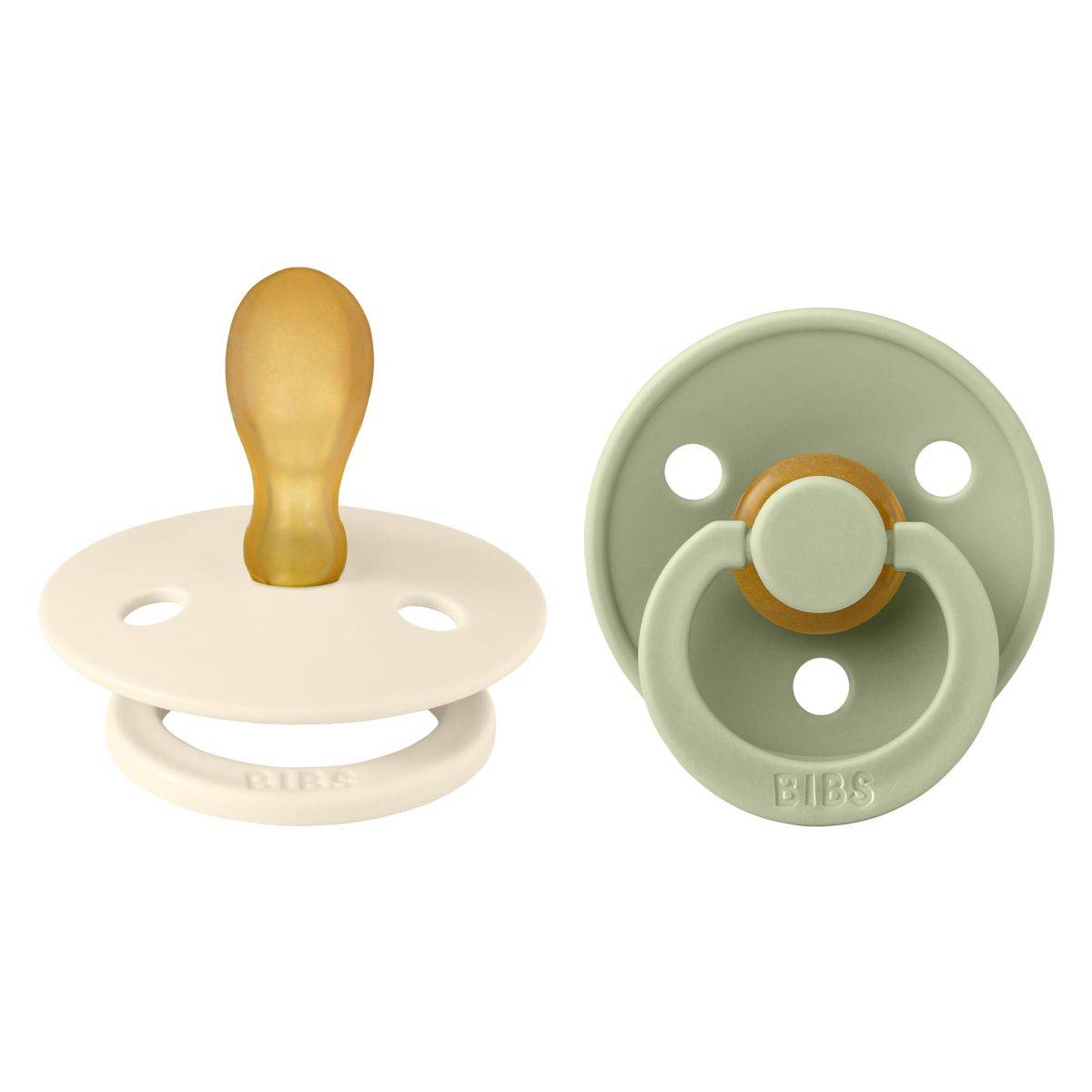 Bibs tolažilna duda - lateks Colour s simetričnim cucljem 6-18 m 2/1 sage/ivory