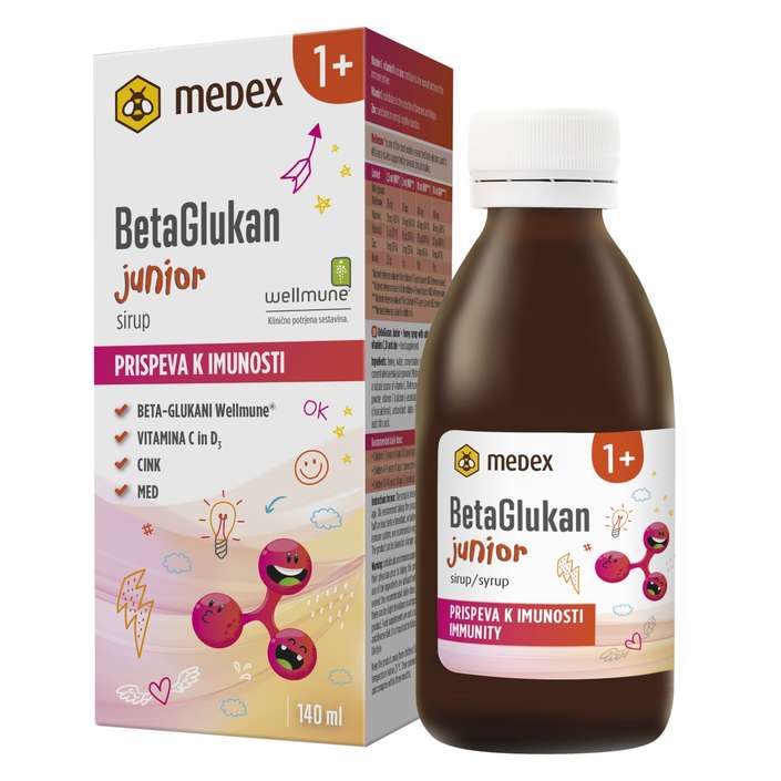 Medex sirup betaglukan junior (z vitaminom D) Baby Center spletna