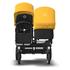 Bugaboo Voziček 2v1 alu ogrodje  - black style set Donkey 2 Duo sunrise yellow strehica