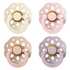 Bibs Bibs tolažilna duda - lateks Boheme komplet, okrogle, 6-18 m, 4/1 Ivory/Blush/Blossom/Dusky Lilac