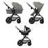 Kinderkraft Kinderkraft Voziček 3v1 Moov 2 grey black frame