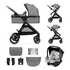 Kinderkraft Kinderkraft voziček 3v1 Esme moonlight grey