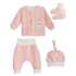 Clar Clar komplet za iz porodnišnice DR DH 07268-062-004 Happy & Cute D Roza 62